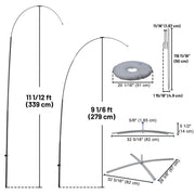 TheLAShop 10ct. Teardrop Flag Pole - Choose Height, Spike & Base Image