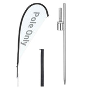TheLAShop 10ct. Teardrop Flag Pole - Choose Height, Spike & Base, 7.2ft Pole+Spike Image