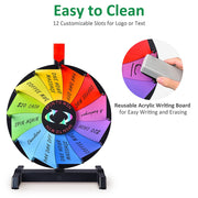 TheLAShop 12" Spin Prize Wheel 12 Slots Wall Mounted & Tabletop Image