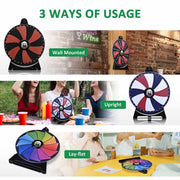 WinSpin 12" Dry Erase Spin Prize Wheel Changeable Template Set of 4
