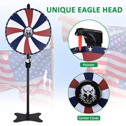 WinSpin 24" Prize Wheel Floor Stand or Tabletop Patriotic Eagle