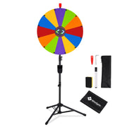 TheLAShop 24" Dry Erase Prize Wheel Height Adjustable, 12 Custom Slots, Modular Prize Wheel Image