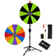 TheLAShop 24" Dry Erase Prize Wheel Height Adjustable, 12 Custom Slots, Black & Green Image