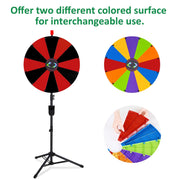 TheLAShop 24" Dry Erase Prize Wheel Height Adjustable, 12 Custom Slots Image