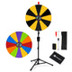TheLAShop 24" Dry Erase Prize Wheel Height Adjustable, 12 Custom Slots, Black & Yellow Image