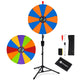 TheLAShop 24" Dry Erase Prize Wheel Height Adjustable, 12 Custom Slots, Blue & Orange Image
