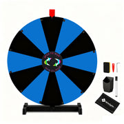 TheLAShop 24" Dry Erase Prize Wheel with 12 Customizable Segments, Black & Blue Image