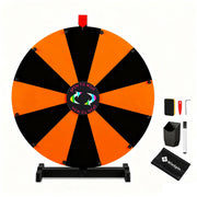 TheLAShop 24" Dry Erase Prize Wheel with 12 Customizable Segments, Black & Orange Image