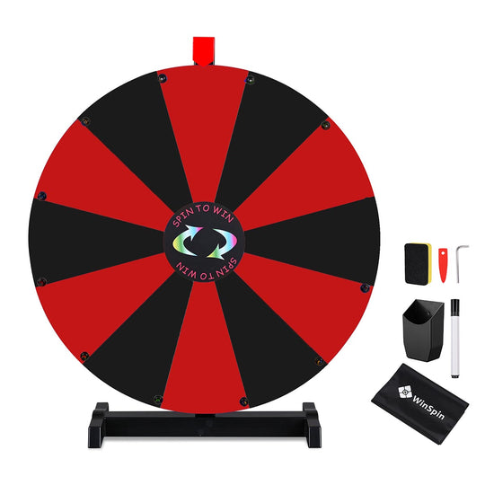 WinSpin 24" Dry Erase Prize Wheel with 12 Customizable Segments