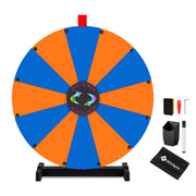 TheLAShop 24" Dry Erase Prize Wheel with 12 Customizable Segments, Blue & Orange Image
