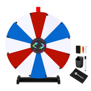 TheLAShop 24" Dry Erase Prize Wheel with 12 Customizable Segments, Blue & Red & White Image