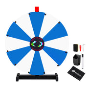 TheLAShop 24" Dry Erase Prize Wheel with 12 Customizable Segments, Blue & White Image