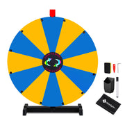 TheLAShop 24" Dry Erase Prize Wheel with 12 Customizable Segments, Blue & Yellow Image