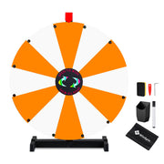 TheLAShop 24" Dry Erase Prize Wheel with 12 Customizable Segments, Orange & White Image