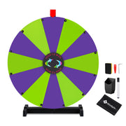 TheLAShop 24" Dry Erase Prize Wheel with 12 Customizable Segments, Purple & Green Image