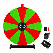 TheLAShop 24" Dry Erase Prize Wheel with 12 Customizable Segments, Red & Green Image