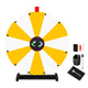 TheLAShop 24" Dry Erase Prize Wheel with 12 Customizable Segments, Yellow & White Image