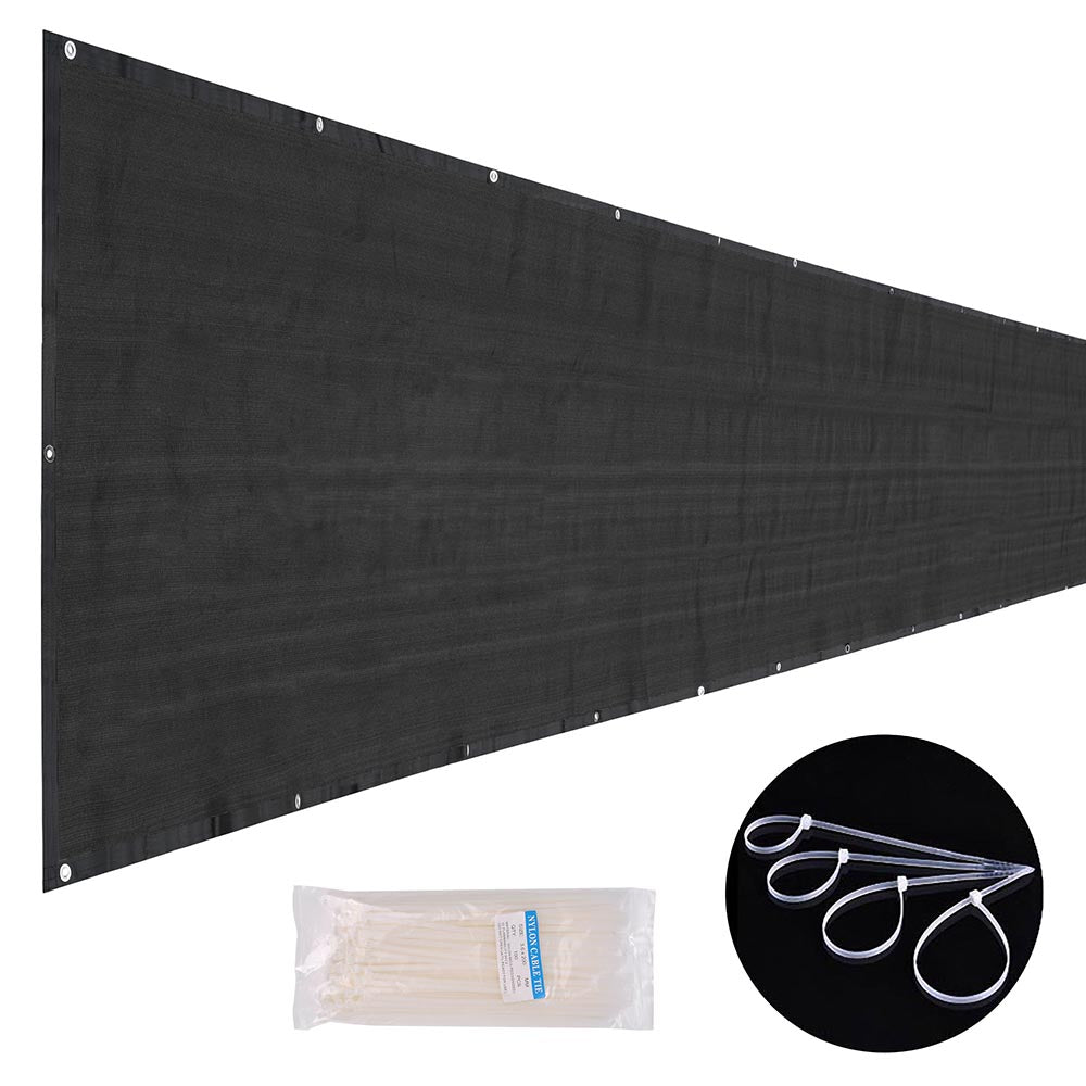 black fence tarp TheLAShop Fence Screen 90% Privacy Fencing Mesh 6'x25'