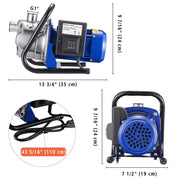 TheLAShop 1.3HP Water Pump Booster Pump Stainless Steel 770gph Image