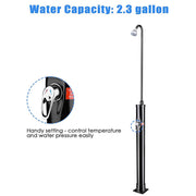 TheLAShop Solar Poolside Shower w/ Base & Sprinkler 2.3 Gallon Image