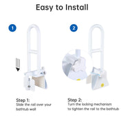 TheLAShop Adjustable Shower Grab Bars Bathtub Rail 440lbs Support Image