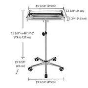 TheLAShop Mayo Instrument Stand with Removable Tray 5 Casters Image