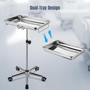 TheLAShop Mayo Instrument Stand with Removable Tray 5 Casters Image