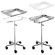 TheLAShop Mayo Instrument Stand with Removable Tray 5 Casters