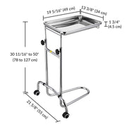 TheLAShop Mayo Instrument Stand with Removable Tray Double Post Image