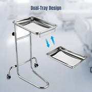 TheLAShop Mayo Instrument Stand with Removable Tray Double Post Image