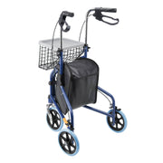 TheLAShop 3-Wheel Folding Walker Rollator w/ Brakes Basket & Pouch Image