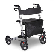 TheLAShop Upright Walker with Seat Stand Up Rollator Bi-Folding Brakes Image