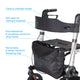 TheLAShop Upright Walker with Seat Stand Up Rollator Bi-Folding Brakes Image