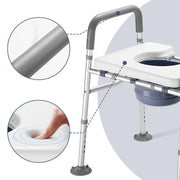 TheLAShop Toilet Aid - 3 in 1 Bedside Commode Over the Toilet Chair Image