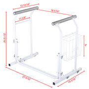 TheLAShop Toilet Safety Rail Stand Alone w/ Rack 375lbs Support Image