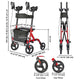 TheLAShop Upright Walker Rollator with Seat Brakes Pouch 4-Casters Image