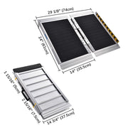 TheLAShop 2'x29" Aluminum Ramp w/ Non-Skid Surface 600lb Capacity Image