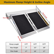 TheLAShop 5'x29" Folding Aluminum Ramp for Trailer Shed Homes Image