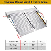 TheLAShop 2'x29" Aluminum Ramp Single-Fold 600lb Capacity Image