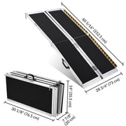 TheLAShop 5'x29" Folding Aluminum Ramp for Trailer Shed Homes Image