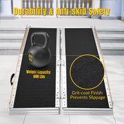 TheLAShop 5'x29" Folding Aluminum Ramp for Trailer Shed Homes Image