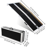 TheLAShop 5'x29" Folding Aluminum Ramp for Trailer Shed Homes Image