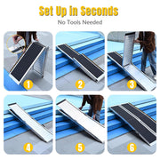 TheLAShop 5'x29" Folding Aluminum Ramp for Trailer Shed Homes Image
