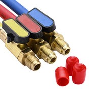 TheLAShop AC R410A 1/4" Charging Hoses Set with Ball Valves Fittings Image