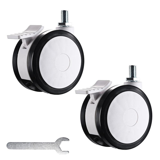 TheLAShop Rolling Computer Cart Braked Caster Wheels 2ct/pk