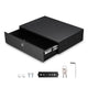 TheLAShop Rolling Laptop Computer Cart Locking Drawer 12"W x 16"D x 3"H, Black Image