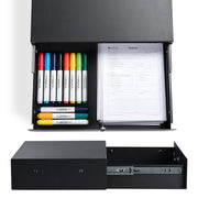TheLAShop Rolling Laptop Computer Cart Locking Drawer 12"W x 16"D x 3"H Image