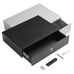TheLAShop NexusX Rolling Laptop Computer Cart Locking Drawer 12"W x 16"D x 3"H Image
