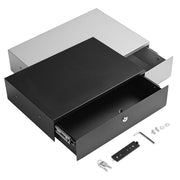TheLAShop Rolling Laptop Computer Cart Locking Drawer 12"W x 16"D x 3"H Image