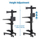 TheLAShop NexusX Dual-Screen Rolling PC Cart with Drawer Image